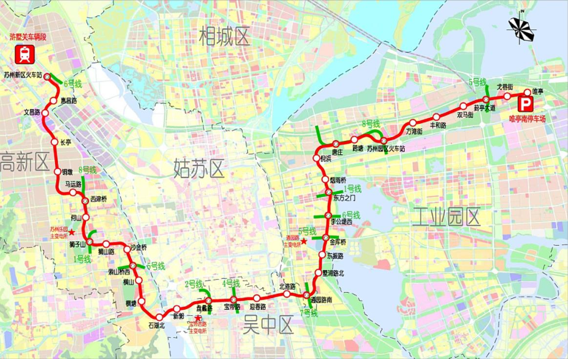 铁四院设计沿江高铁,苏州地铁2号线4号线7号线北延