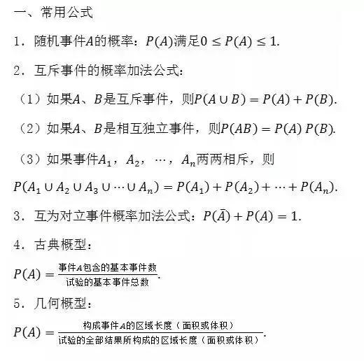 成考数学攻略大全,mba管理类联考数学50个必背公式