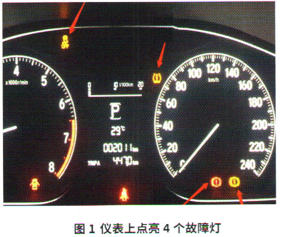 本田雅阁启动车仪表故障灯全亮,本田雅阁启动时仪表盘故障灯全亮