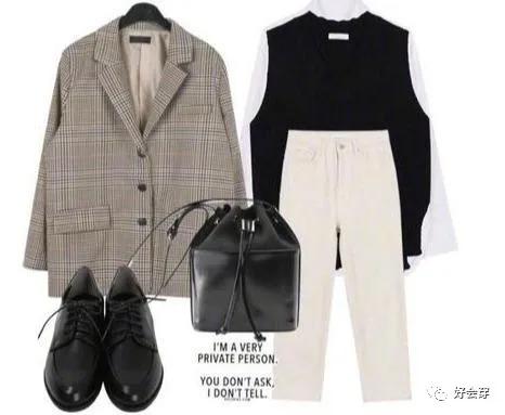 棕色格纹西服搭配裙子,亚麻格纹西服休闲服搭配