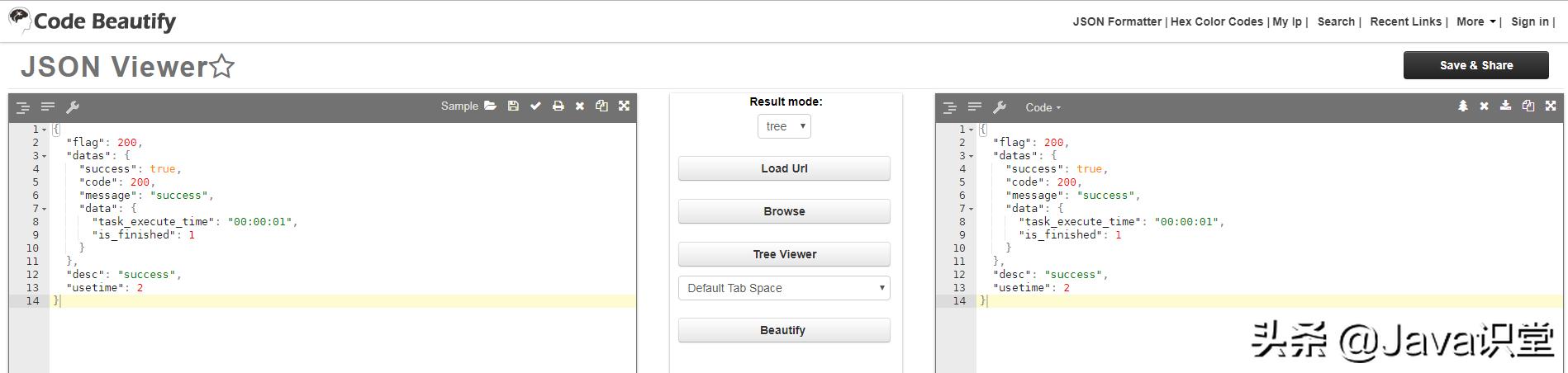 格式化显示程序出错,格式化json的工具