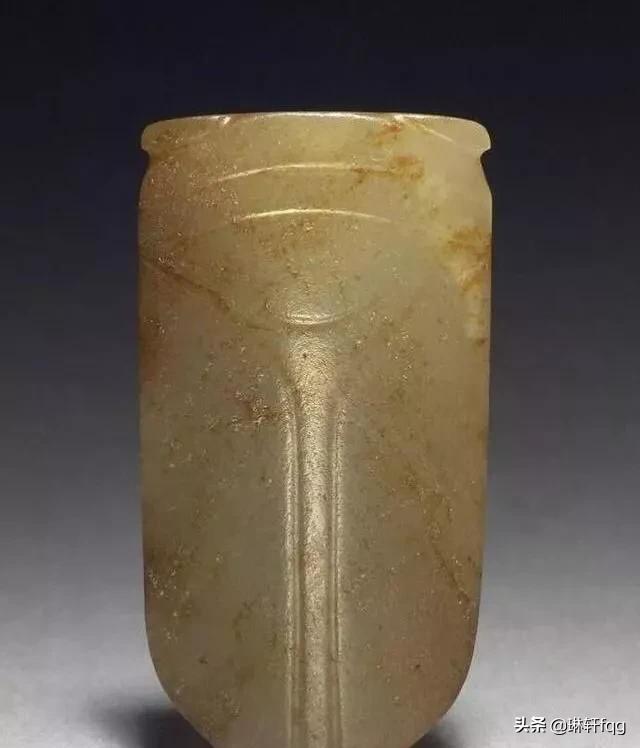 西周古玉橘皮纹,古玉橘皮