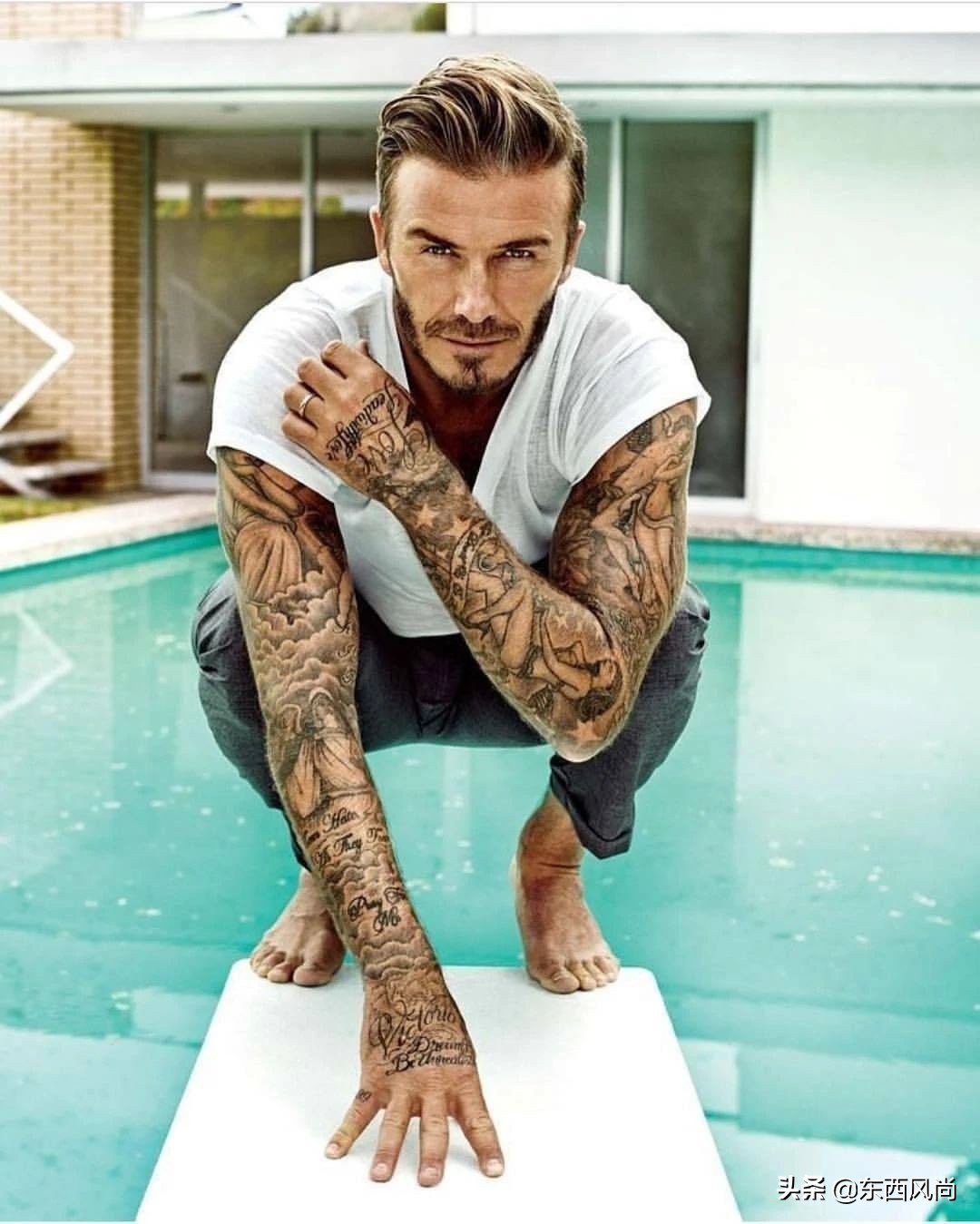 47岁贝克汉姆亮相看台帅气依旧,贝克汉姆帅照