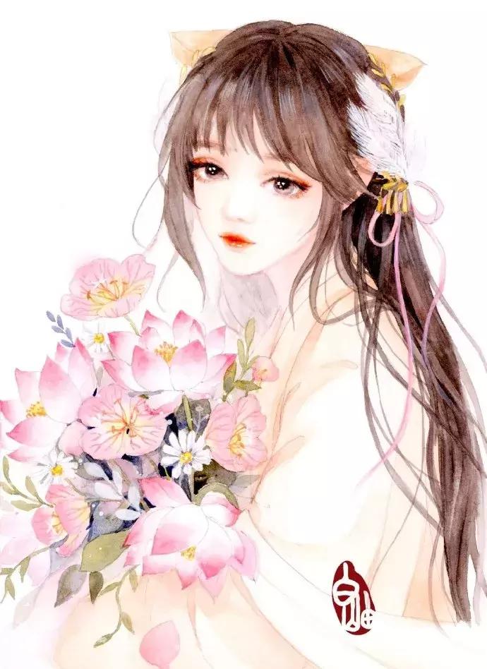 手绘古风少女，唯美灵动，唤起少女们心中的三生三世