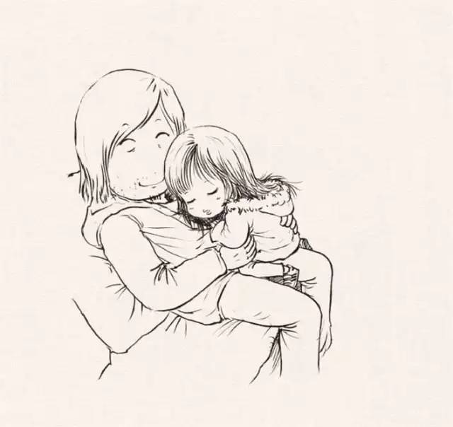一位爸爸画的一幅画,一位父亲给女儿的画