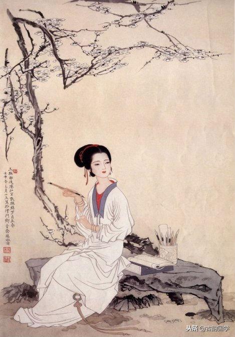 中国古典百美诗画（上）：一位佳丽一首古诗，可谓赏心悦目，收藏