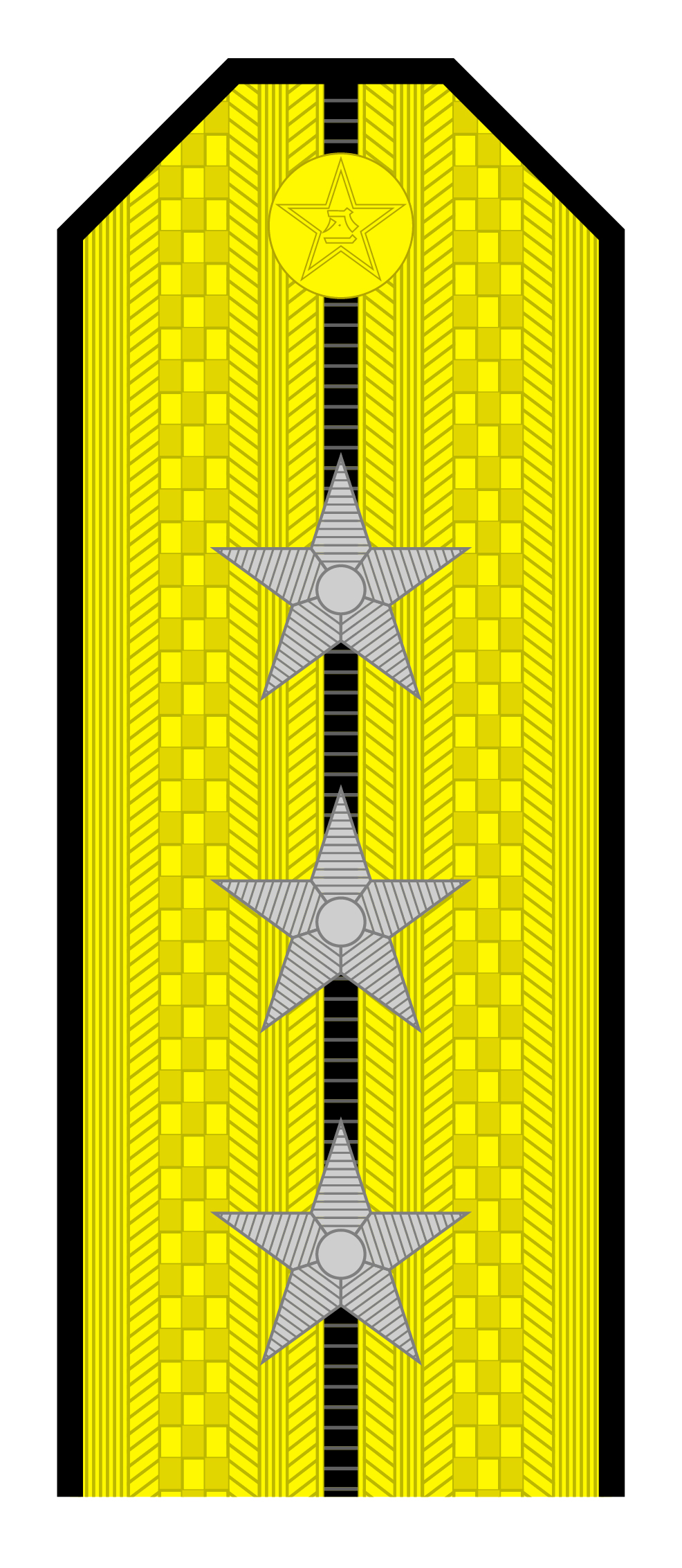 50年代解放军军衔肩章图解,55式上将军衔肩章