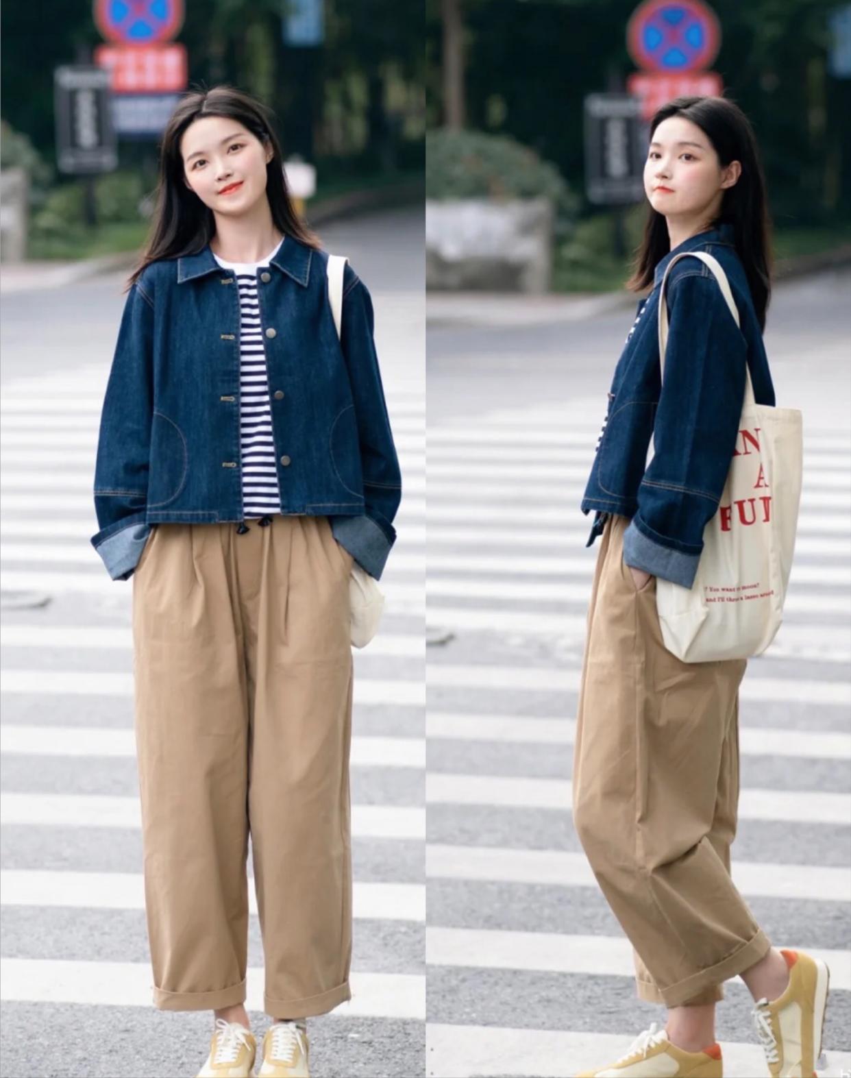 秋天的长款牛仔外套怎么搭配好看,今年最火爆款外套牛仔外套