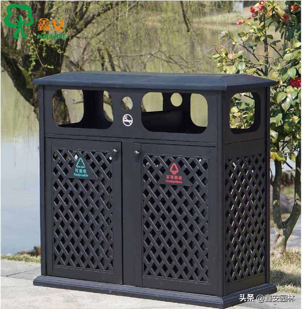 大型垃圾桶分类,户外分类垃圾桶二合一