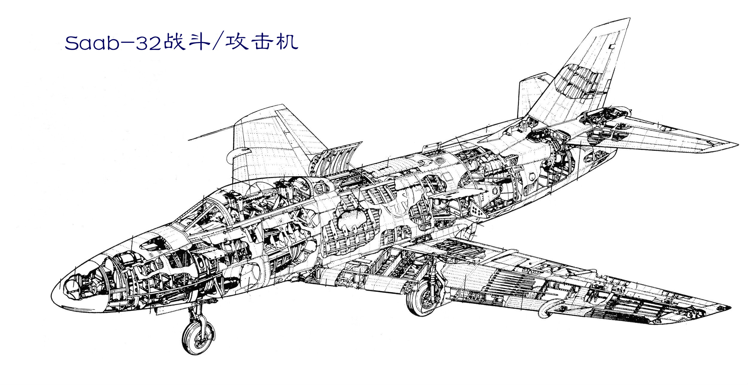 空中“多面手”，承前启后的瑞典“铁翼”——Saab-32战斗/攻击机