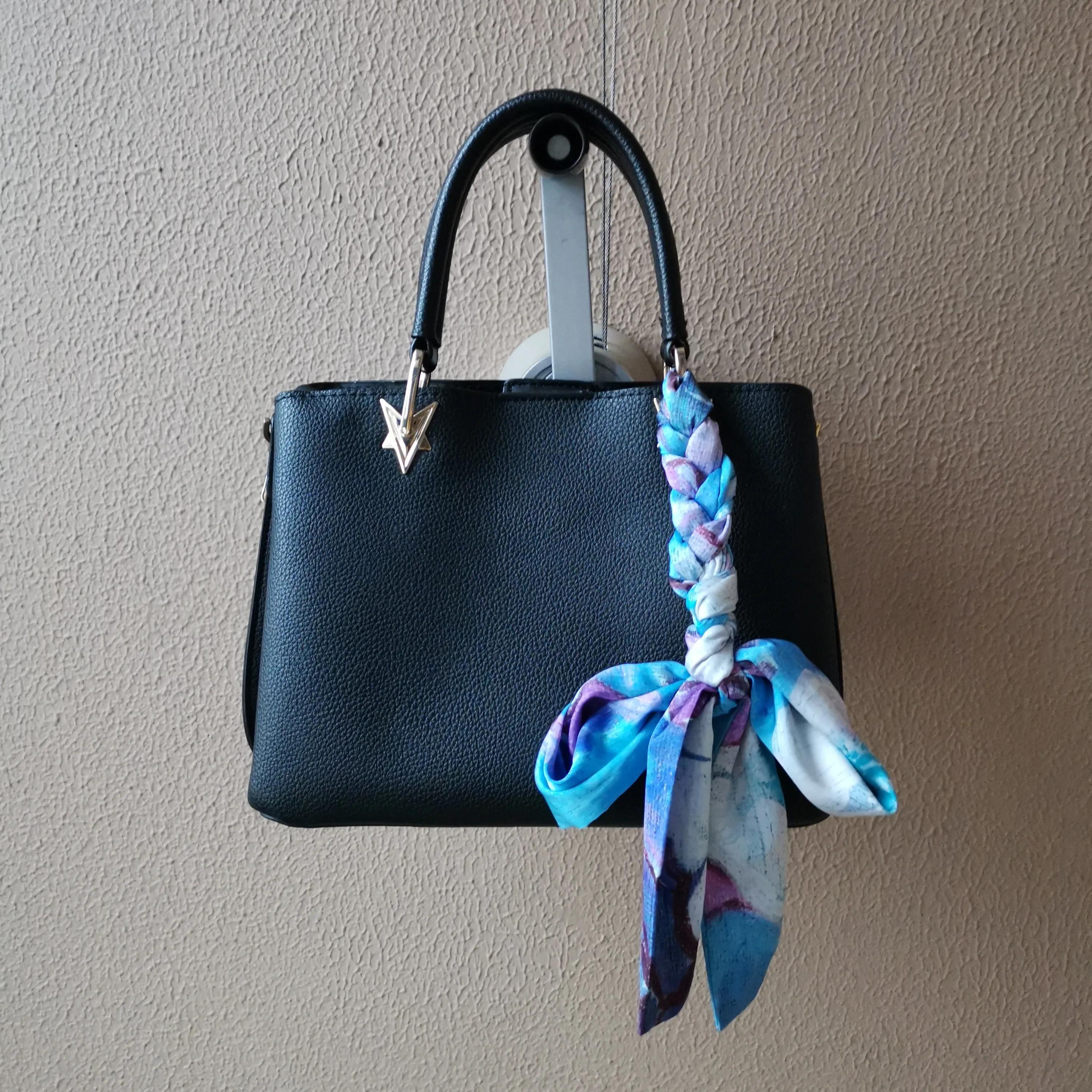 丝巾当腰带怎么绑,lv包丝巾绑法