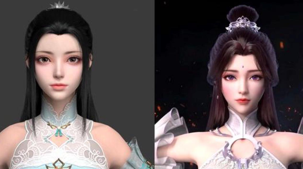 完美世界云曦月婵建模,完美世界月婵新建模穿战甲