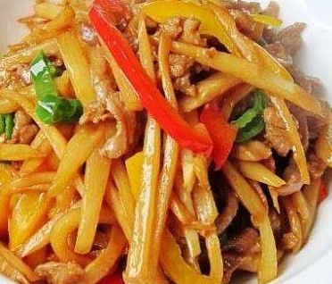 笋的做法竹笋炒肉片,竹笋的家常做法竹笋炒瘦肉