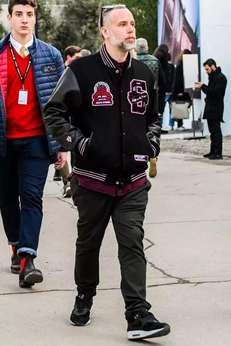 棒球服烂大街穿搭,棒球夹克优雅穿搭