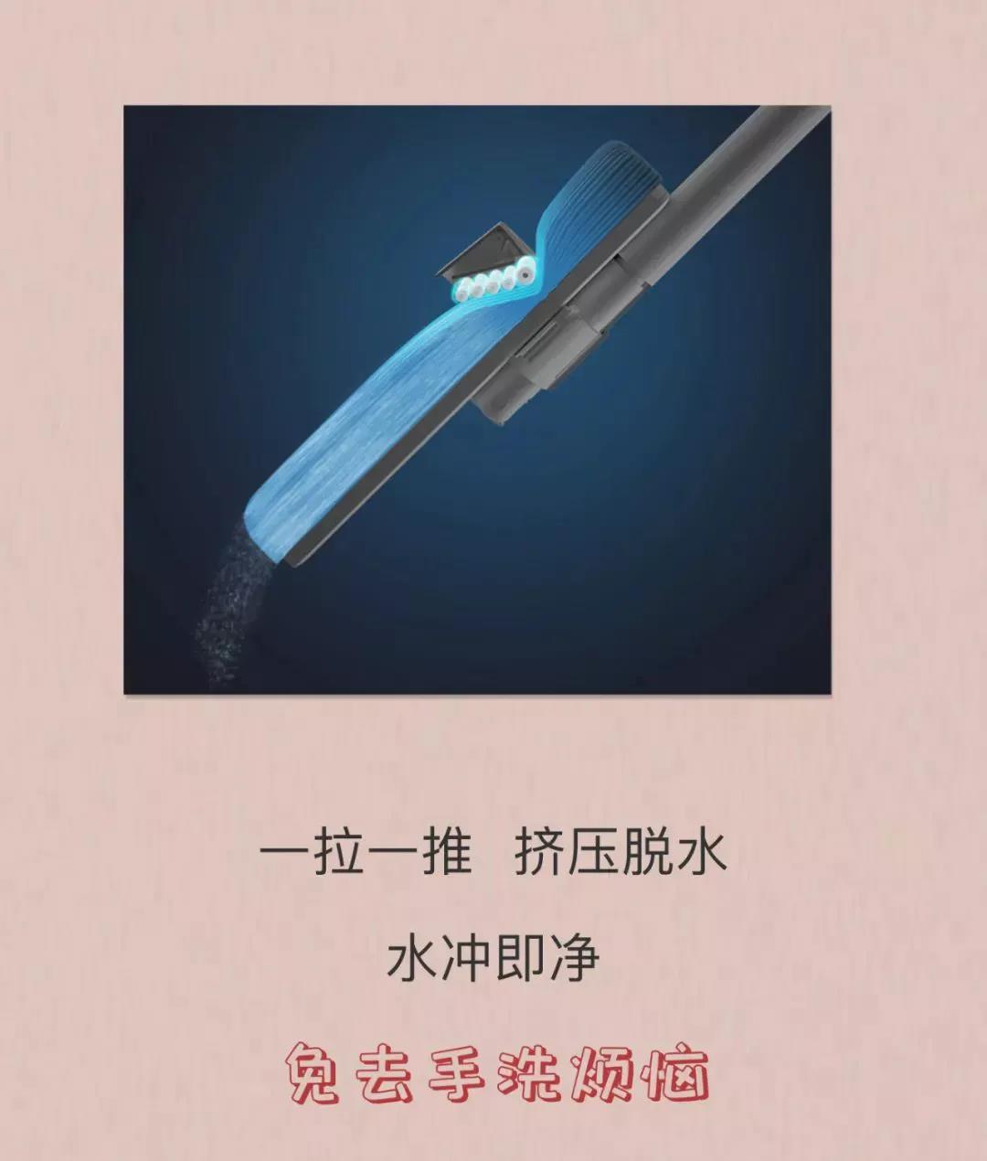 免手洗拖把家务好帮手,出口品质吸水胶棉拖把家用免手洗