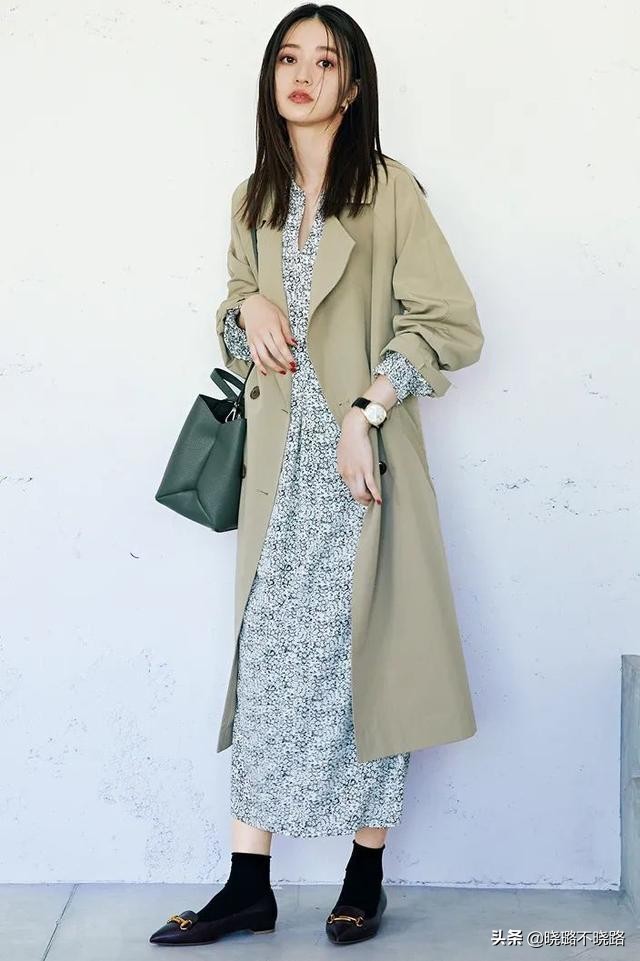 风衣包臀裙穿搭秋冬,风衣穿搭半身裙秋冬款