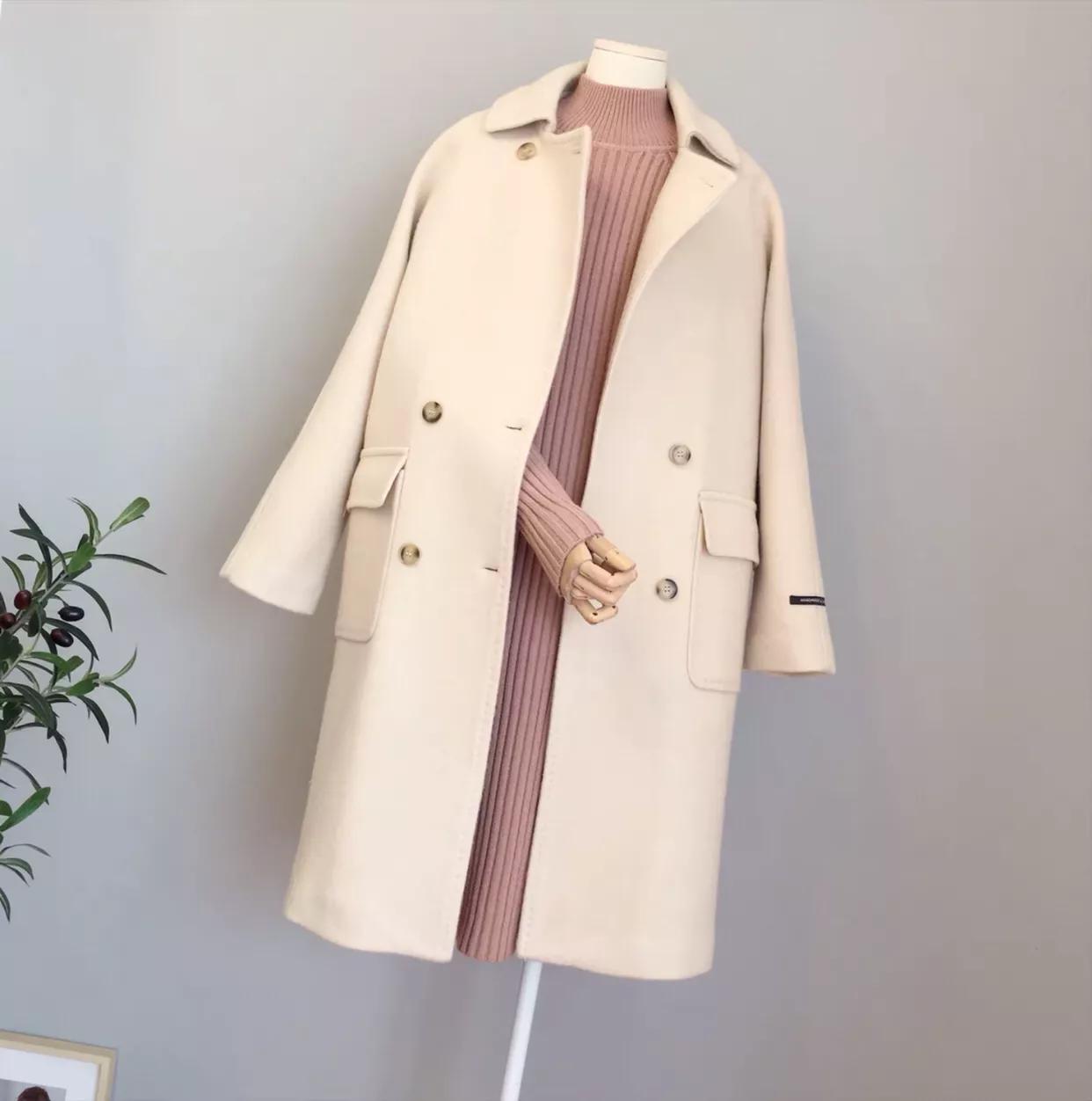 小个子冬天外套适合什么款式,女装外套小个子双面羊绒大衣