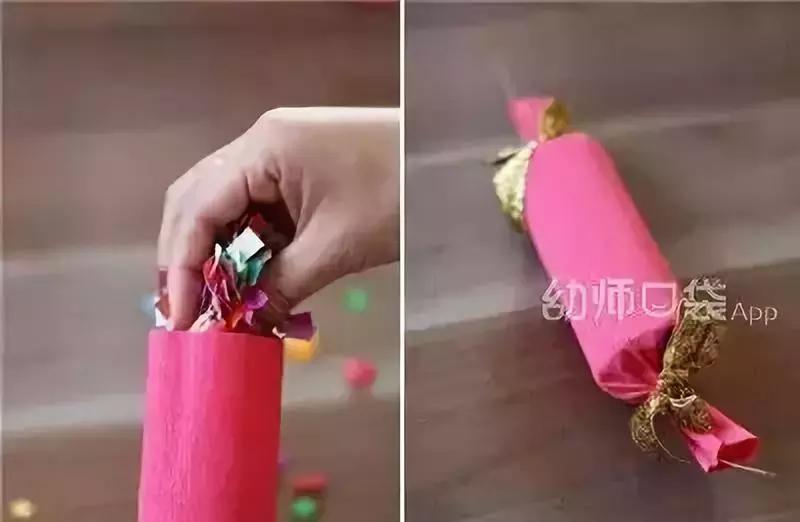 新年创意美术作品春节快乐,创意美术4-6岁新年鞭炮