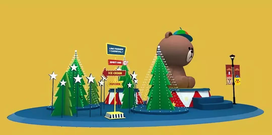 布朗熊可妮兔搞怪版,布朗熊与可妮兔网红打卡