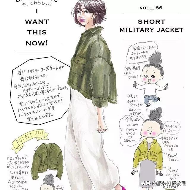 时尚穿搭手绘服装设计,纯手绘服装搭配设计稿