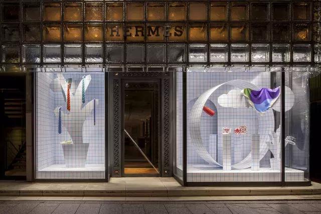 2016年成都爱马仕橱窗,爱马仕东京银座橱窗设计