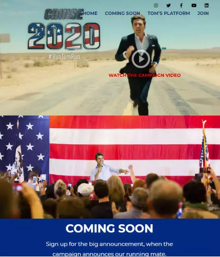 阿汤哥要参加2020美国总统大选？看完竞选视频，我跪了