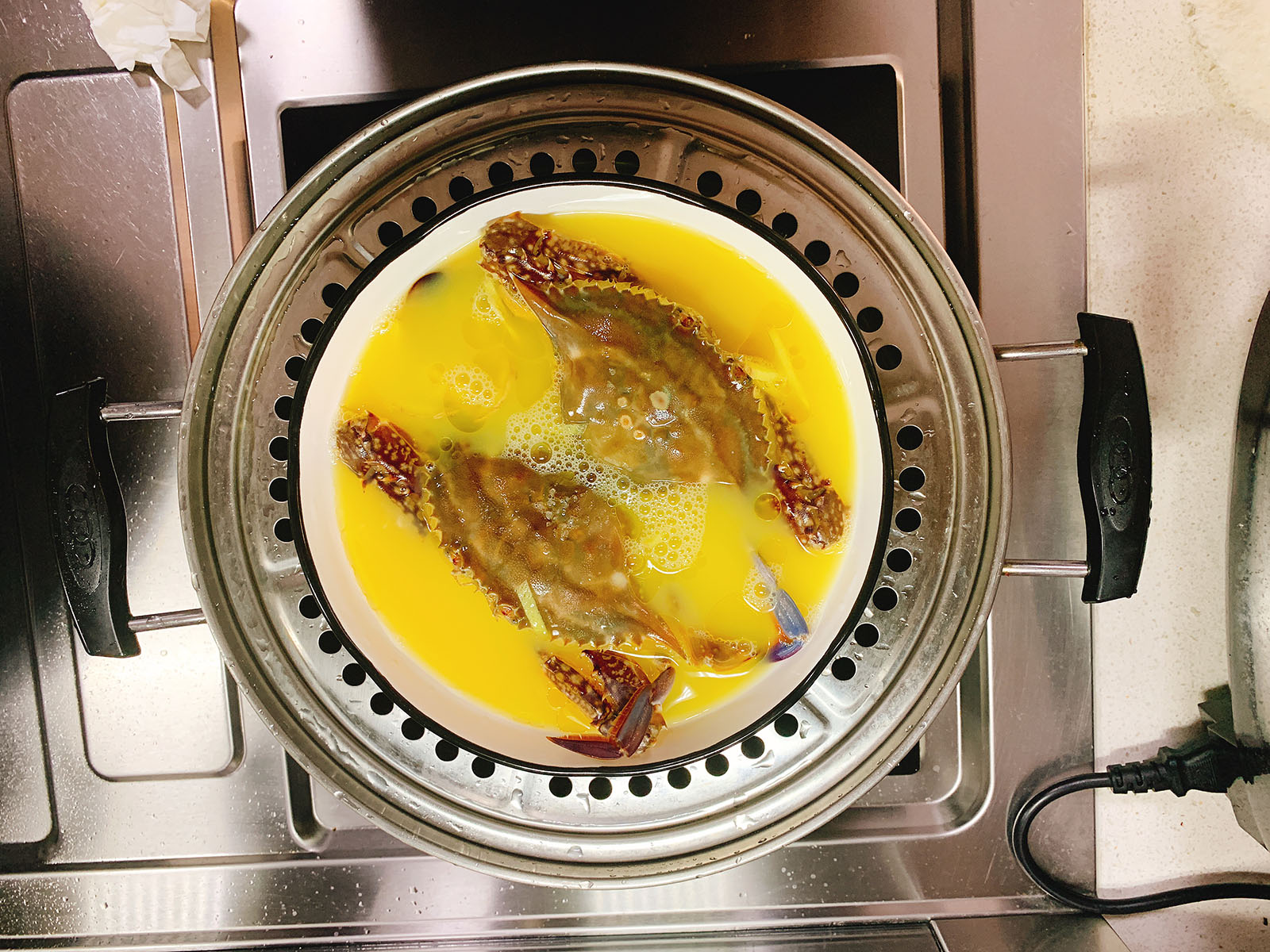 蒸螃蟹的正确做法,清蒸螃蟹加鸡蛋