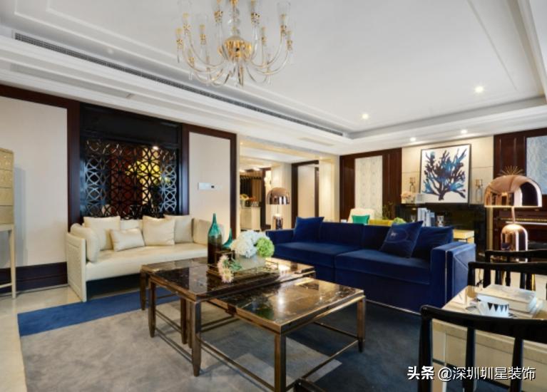 金地天逸轻奢装修,平潭金地天逸117户型装修