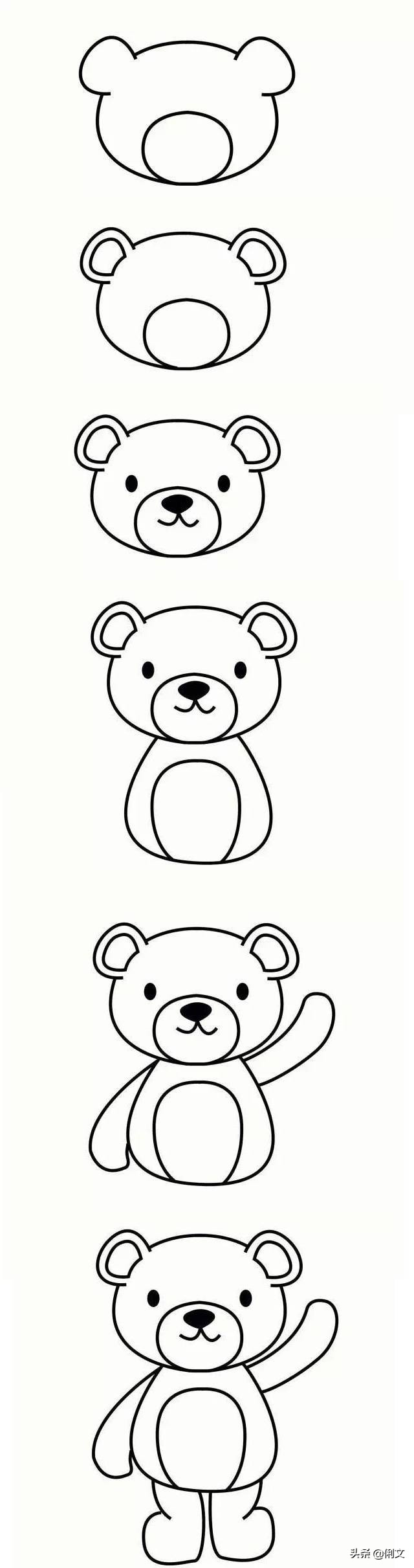 100个简笔画小动物超简单一年级,简笔画小动物100种可爱表情包