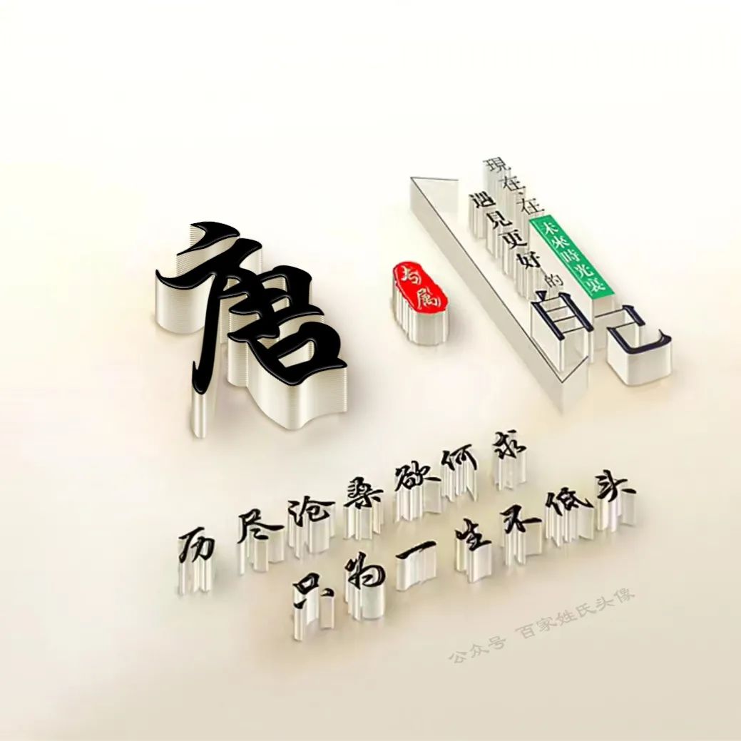 励志头像2023最新款姓氏,励志姓氏头像大全2023最新版的