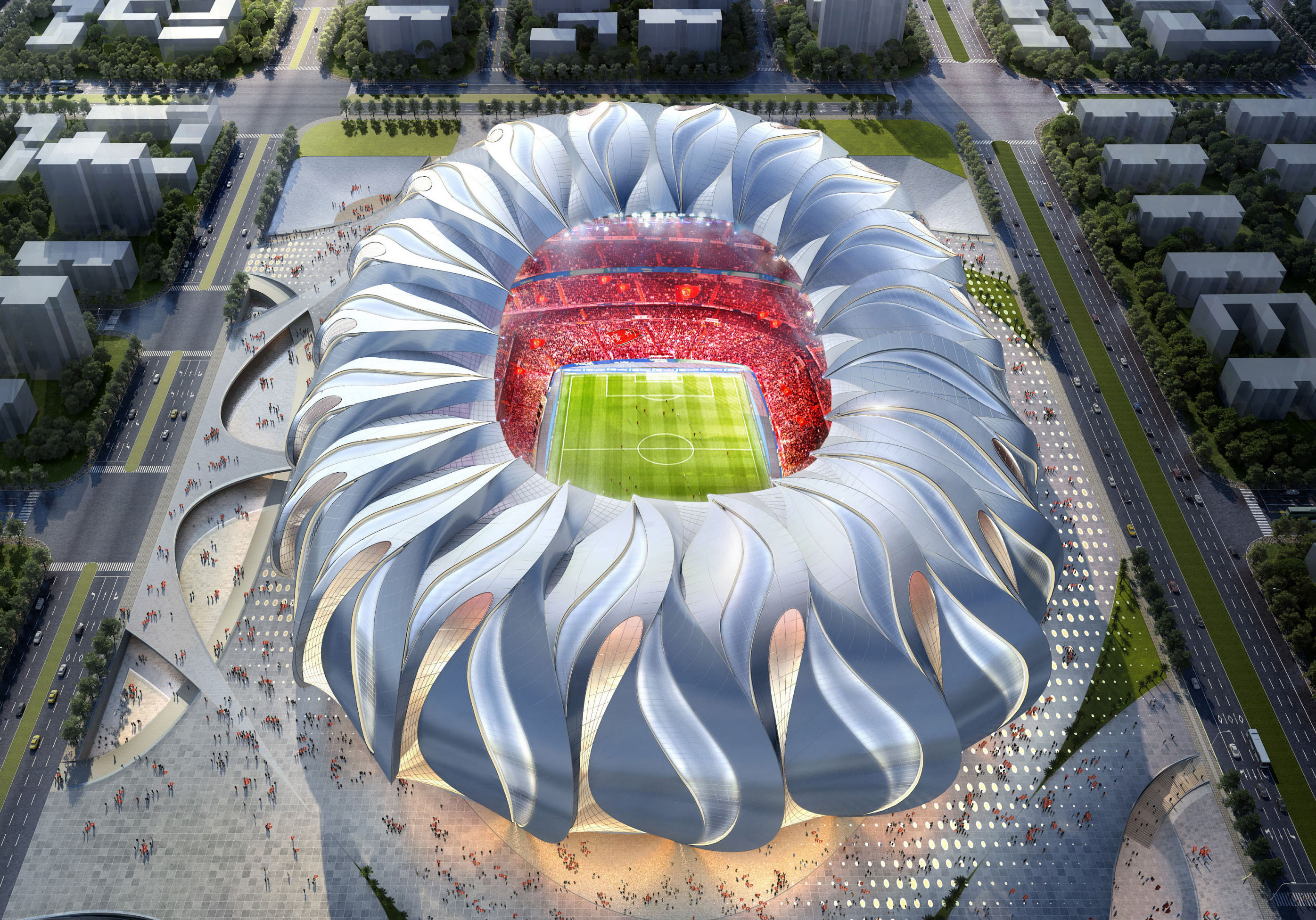 恒大再建两座8万人球场谁用,恒大10万人足球场设计