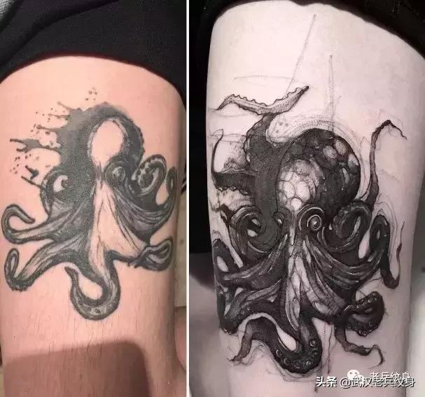 手臂旧纹身遮盖,遮盖旧纹身的图案