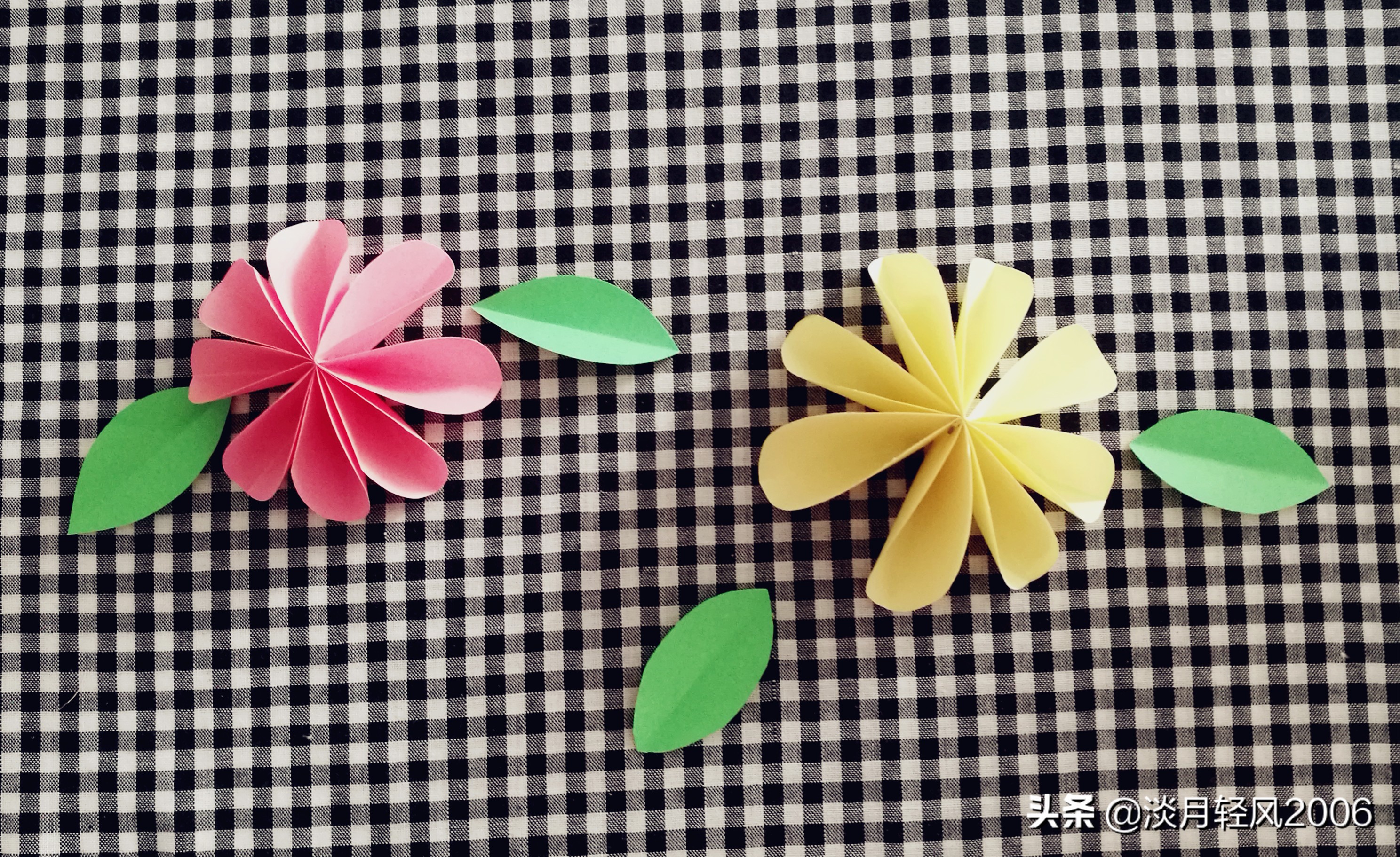 手工卡纸简单立体小花,彩色卡纸立体手工