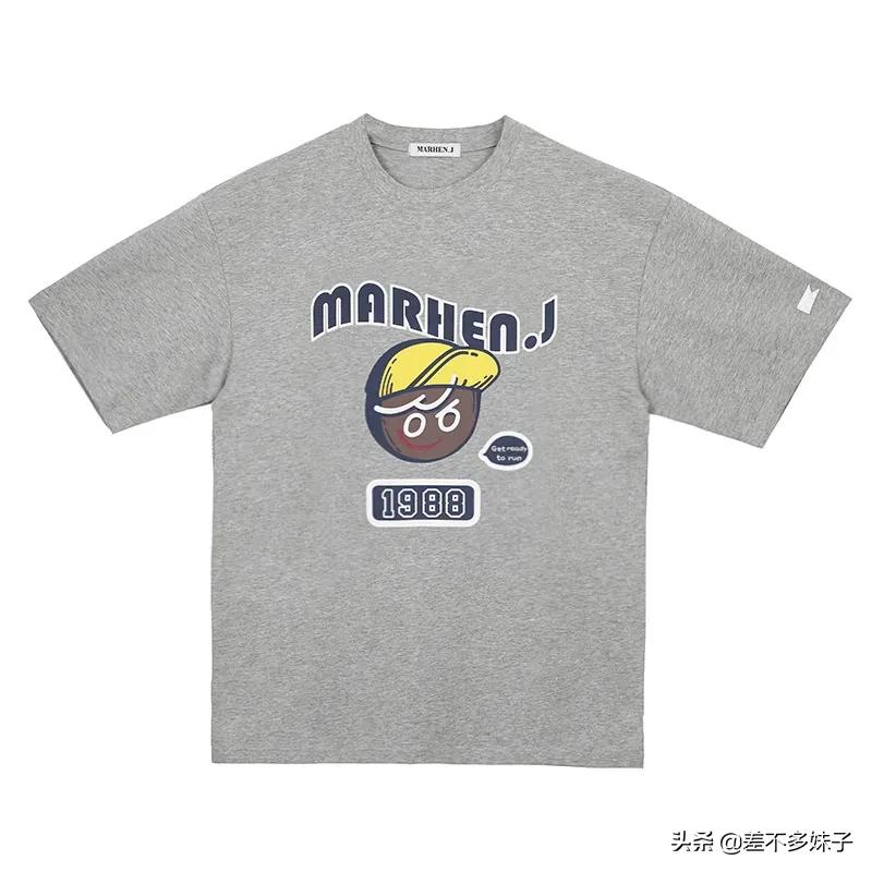 简约夏季宽松t恤ins潮牌,夏款韩系潮牌印花宽松大版t恤