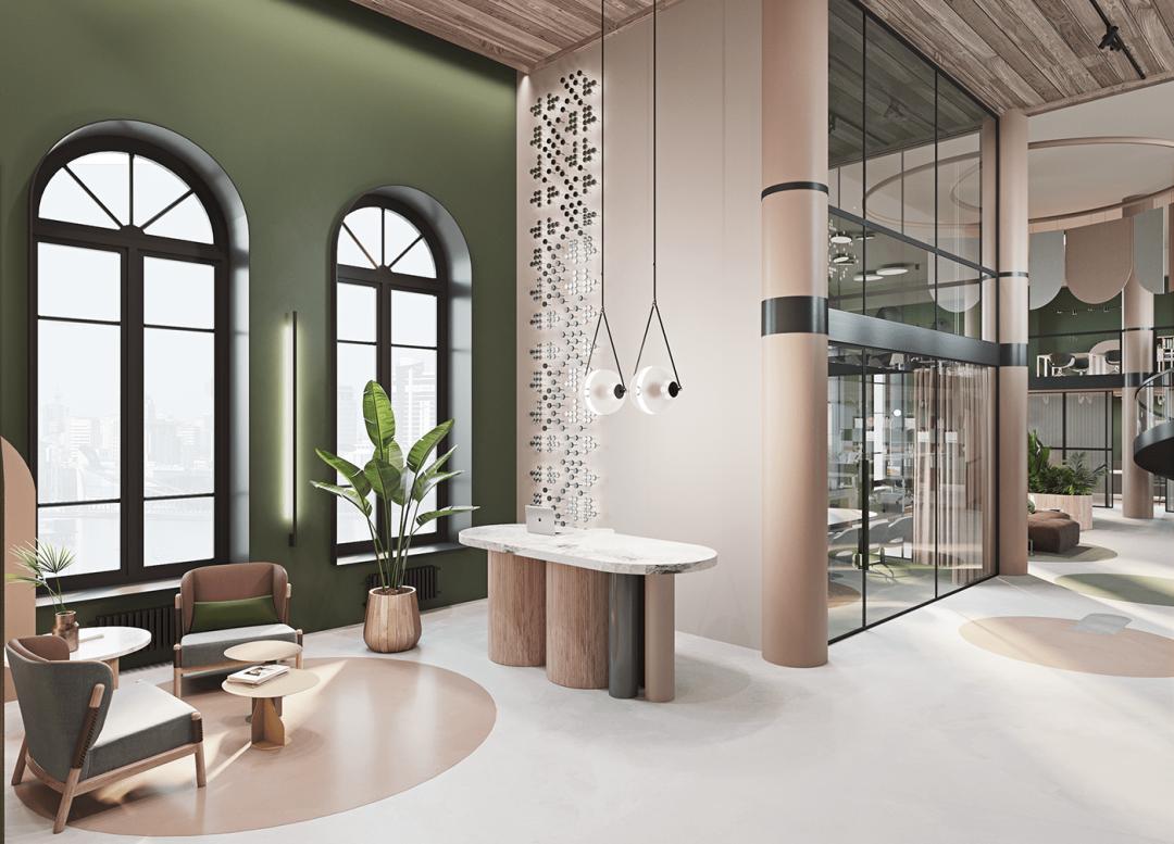 办公室装修前台效果图,工厂办公室前台装修效果图