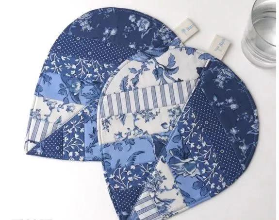 旧布子做杯垫教程,废布做简单杯垫