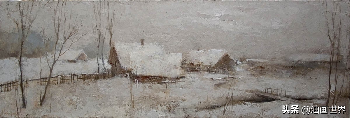 波澜壮阔雄壮唯美的风景油画,笔触风景画