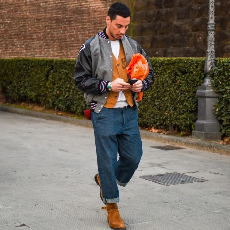 复古阔腿裤搭配靴子,复古文艺范下垂感超好的阔腿裤