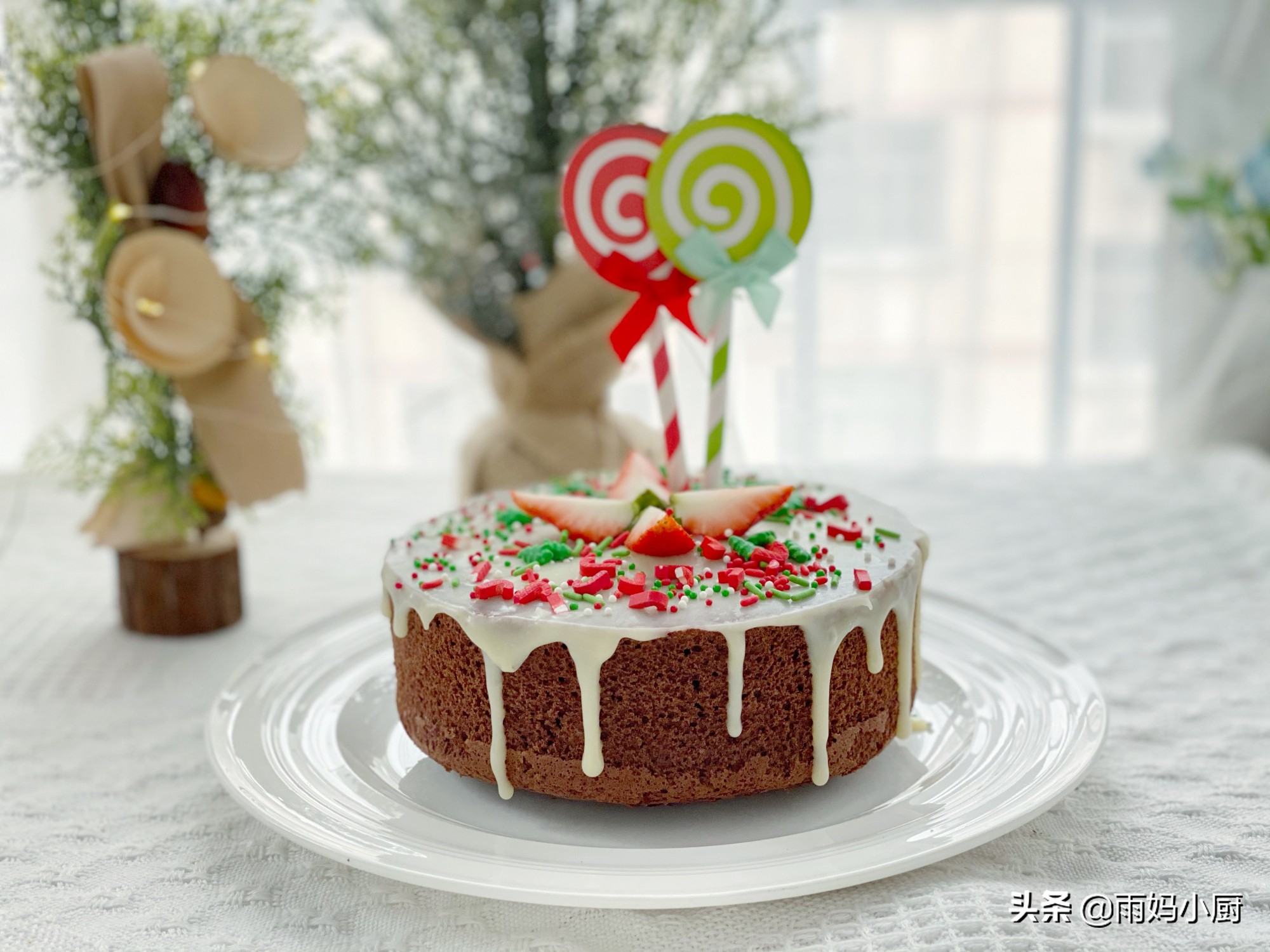 可可戚风蛋糕不塌陷不回缩好吃,不回缩口感绵密的蛋糕