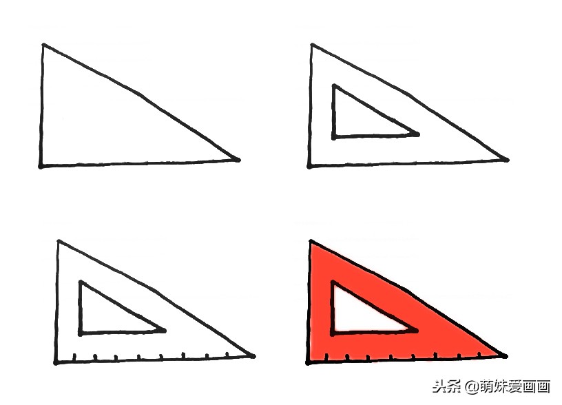 儿童简笔画文具素材大全｜4步画出常见的文具，值得收藏