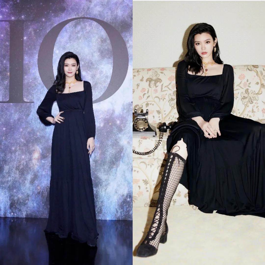 dior杨颖星空裙,dior星空大秀