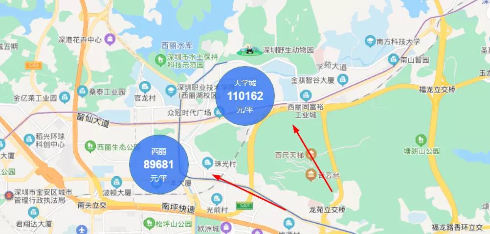 深圳西丽湖潜力,深圳西丽发展前景