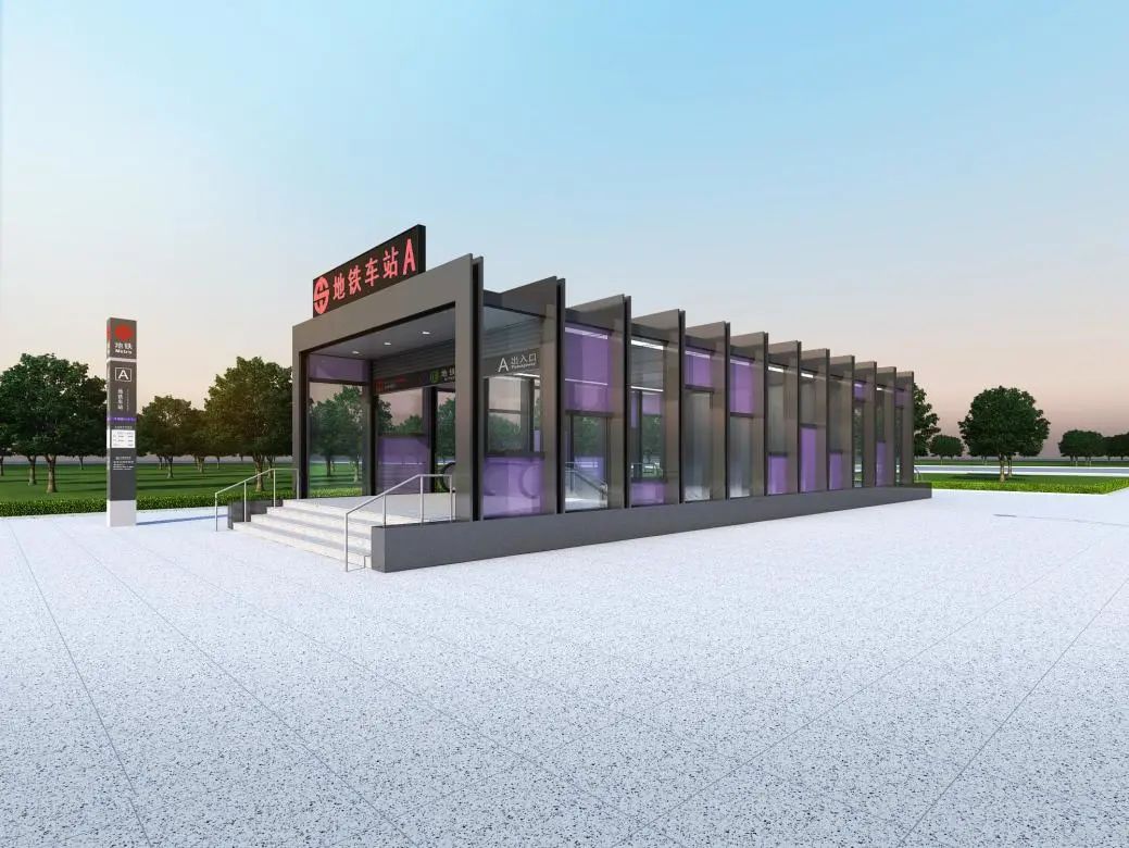 沈阳地铁4号线口罩棚最新规划图,地铁出入口罩棚