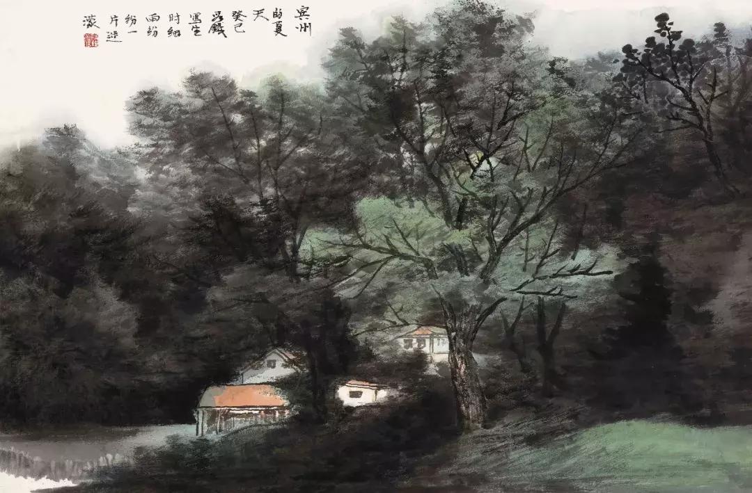 段铁嵩山水画欣赏,段铁山水画作品在京展出
