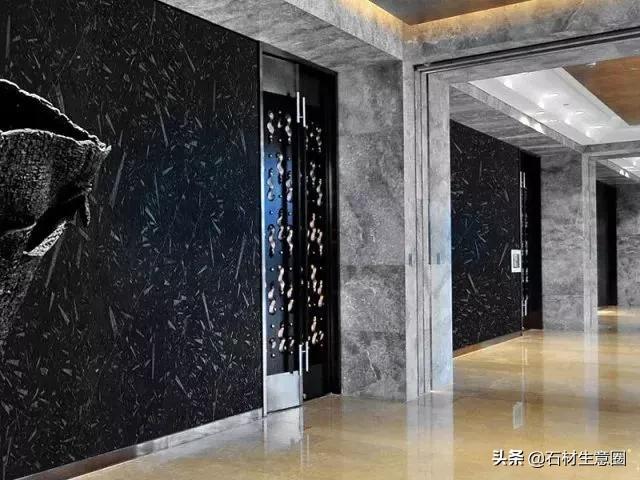 黑色大理石轻奢装修效果,黑色系大理石
