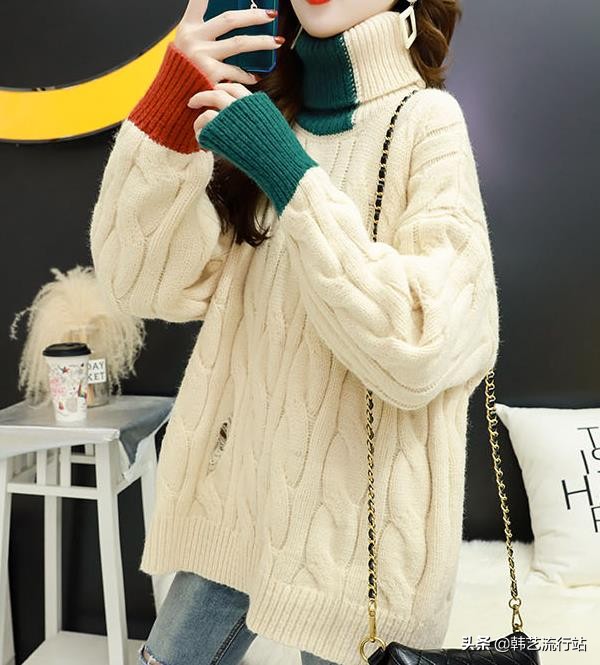 2020元旦韩国发布的新款毛衣款，再次流行休闲款，主题细节带个性