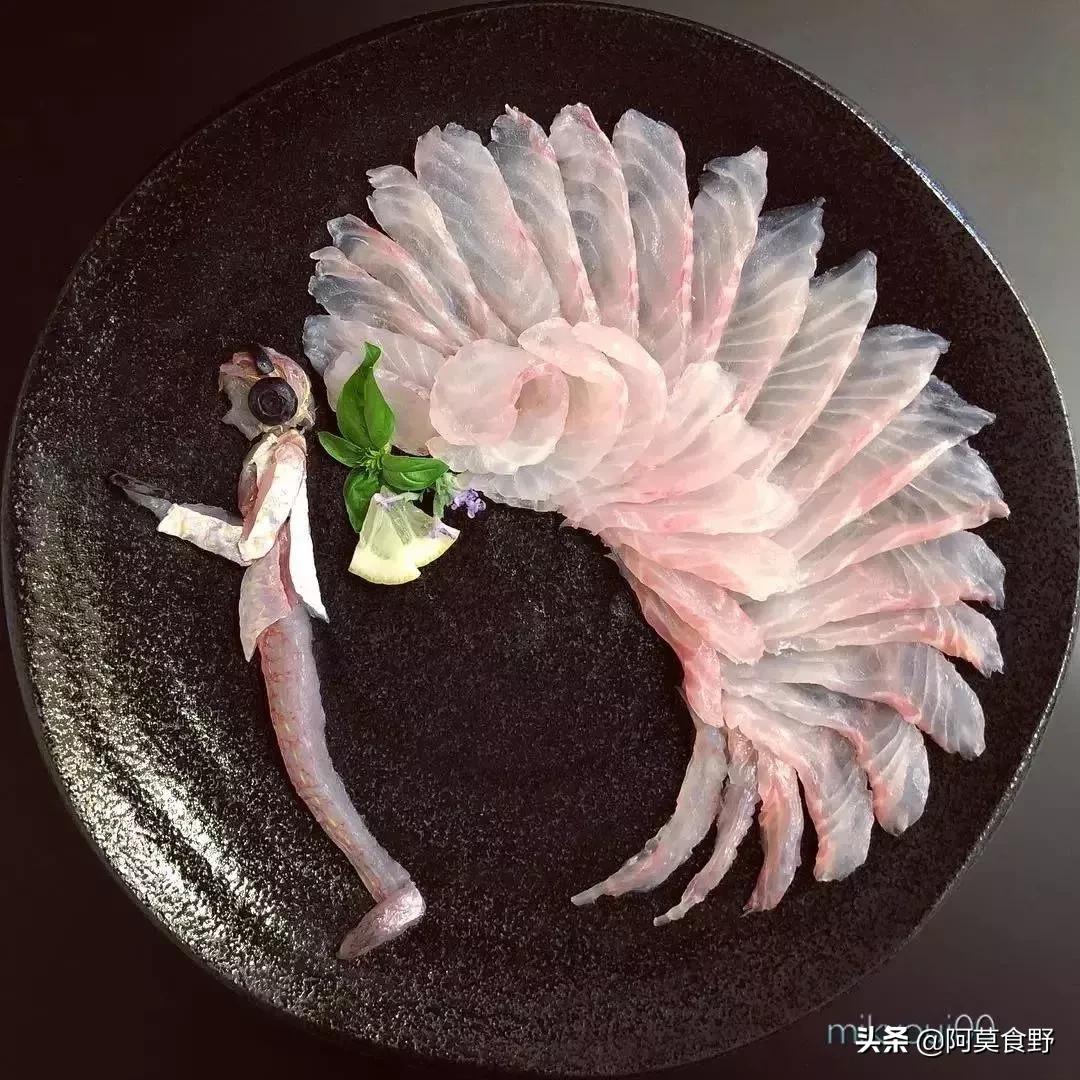 刺身五种摆盘图片,花龙刺身摆盘