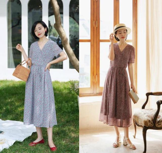 碎花裙穿搭的正确模式穿出高级感,碎花裙要怎么穿才不土气