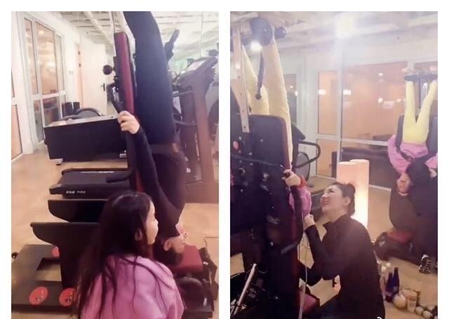 黄奕带女儿游乐场视频,黄奕晒高难度健身美照