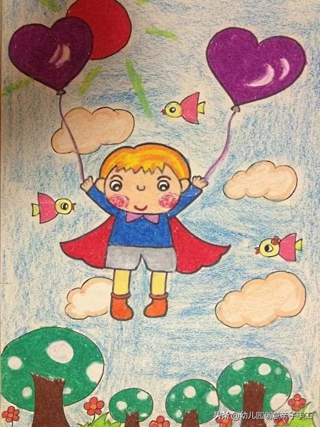 上百张幼儿园创意儿童画,儿童绘画创意3-6岁童年童画